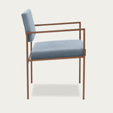 Fauteuil Cube 55 - Velvet Line — Copper & Ice Blue