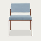 Chaise Cube 55 - Velvet Line — Copper & Ice Blue