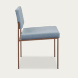 Chaise Cube 55 - Velvet Line — Copper & Ice Blue