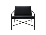 Fauteuil Lounge — Cuir noir