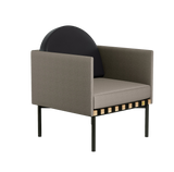 Fauteuil Grid - 2 accoudoirs — Gris Noir