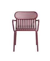 Chaise avec accoudoirs Weekend — Rouge-brun