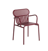 Chaise avec accoudoirs Weekend — Rouge-brun