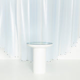 Table basse miroir Francis petite — Blanc