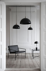 Fauteuil Lounge — Cuir noir