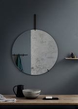 Miroir Rond Ø 70cm — Noir