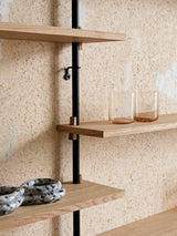 Etagère murale — Noir & Chêne clair 115.1
