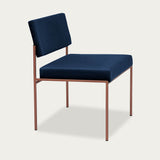 Chaise Cube 55 - Velvet Line — Copper & Navy Blue