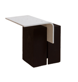 Table basse Ghan S en chêne teinté — Blanc