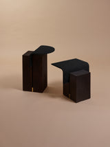 Table basse Ghan M en chêne teinté — Noir