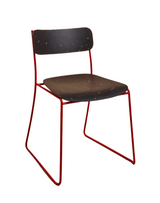 Chaise Sen en plastique recyclé — Rouge & Noir