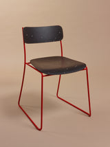 Chaise Sen en plastique recyclé — Rouge & Noir