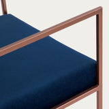 Fauteuil Cube 55 - Velvet Line — Copper & Navy Blue