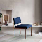 Chaise Cube 55 - Velvet Line — Copper & Navy Blue
