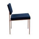 Chaise Cube 55 - Velvet Line — Copper & Navy Blue