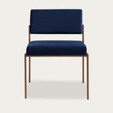 Chaise Cube 55 - Velvet Line — Copper & Navy Blue
