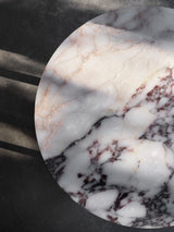 Table d'appoint Florence — White Viola Marble w. White Frame