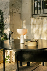 Lampe de table portable Kizu — White Marble w. White Acrylic