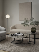 Table d'appoint Florence — Gris du Marais Marble w. Black Frame