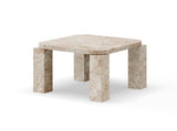 Table basse Atlas 60x60 — Unfilled Travertin