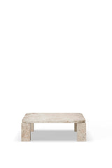 Table basse Atlas 82x82 — Unfilled Travertine