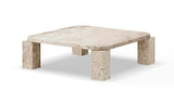 Table basse Atlas 82x82 — Unfilled Travertine