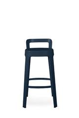 Tabouret Ombra - bar with backrest — Bleu