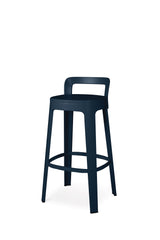 Tabouret Ombra - bar with backrest — Bleu