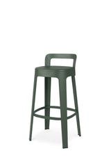 Tabouret Ombra - bar with backrest — Vert