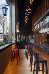 Tabouret Ombra - bar with backrest — Rouge