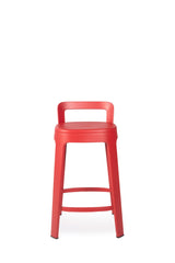 Tabouret Ombra - counter with backrest — Rouge