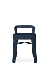 Tabouret Ombra - low with backrest — Bleu