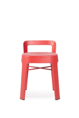 Tabouret Ombra - low with backrest — Rouge