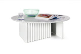 Table basse Plec ronde - large — Marbre Blanc