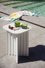 Table basse Plec rectangulaire - small — Marbre blanc