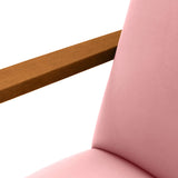 Fauteuil Retrostar - Velvet Line Premium — Oak stain & Rosa with piping