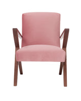 Fauteuil Retrostar - Velvet Line — Walnut stain & Rosa