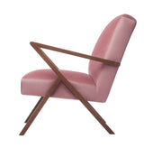 Fauteuil Retrostar - Velvet Line — Walnut stain & Rosa