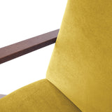 Fauteuil Retrostar - Velvet Line — Walnut stain & Lemon