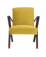 Fauteuil Retrostar - Velvet Line — Walnut stain & Lemon