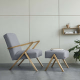 Pouf Retrostar - Wool Line — Natural & Stone Grey