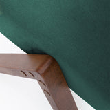 Pouf Retrostar - Velvet Line — Walnut stain & Hunter Green