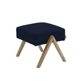 Pouf Retrostar - Wool Line — Natural & Ink Blue