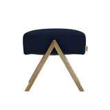 Pouf Retrostar - Wool Line — Natural & Ink Blue