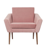 Fauteuil Supernova - Velvet Line — Walnut stain & Rosa