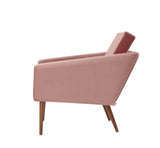 Fauteuil Supernova - Velvet Line — Walnut stain & Rosa