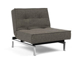 Fauteuil SPLITBACK Chrome — 216 Flashtex Dark Grey