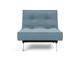 Fauteuil SPLITBACK Chrome — 525 Mixed Dance Light Blue