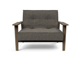 Fauteuil SPLITBACK Frej smoked oak — 216 Flashtex Dark Grey