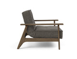 Fauteuil SPLITBACK Frej smoked oak — 216 Flashtex Dark Grey